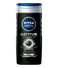 Load image into Gallery viewer, Nivea Shower Gel Active Clean For Men 250ml
